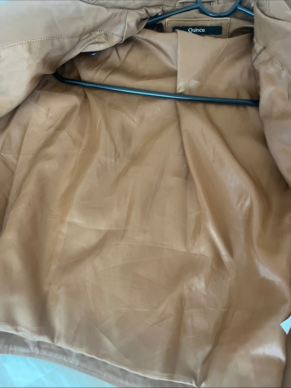 Quince Tan Leather Moto Jacket with Belt - Picture 11 of 12